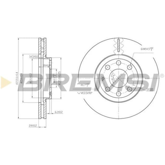 cd7131v Bremsi Гальмівний диск
