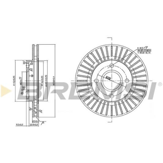 cd7072v Bremsi Гальмівний диск