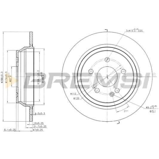 cd7234s Bremsi Гальмівний диск