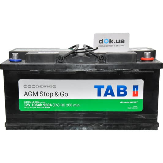Аккумулятор TAB 6 CT-105-R Stop & Go 213105