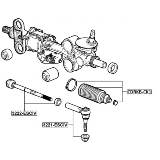 3222esciv Febest Кермова тяга