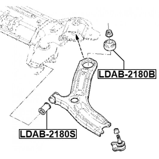 ldab2180b Febest Сайлентблок рычага для Lada Vesta