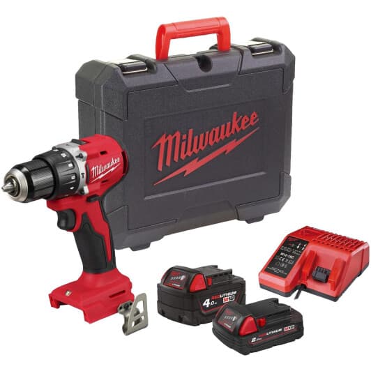 Дрель ударная Milwaukee M18 BLPDRC-422C аккумуляторная (2 аккумулятора + ЗУ + чехол)