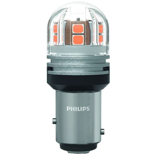 Автолампа Philips Ultinon Pro7000 P21/5W BAY15d 2,7 W оранжевая 11499AU70X2
