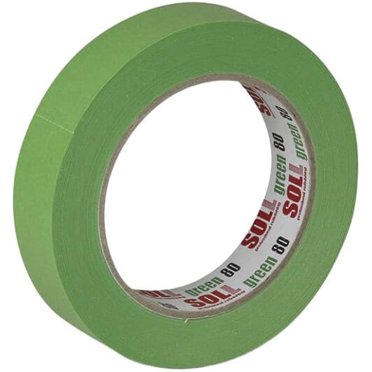 Малярный скотч SOLL Green SOLG2450 на бумажной основе 24 мм x 50 м