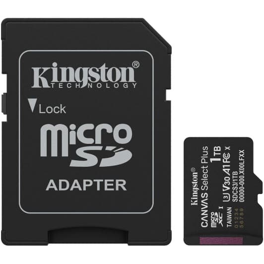 Карта пам’яті Kingston Canvas Select Plus MicroSD 1 ТБ з SD-адаптером