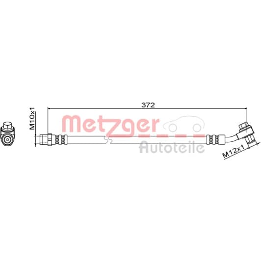 4111795 Metzger Тормозной шланг