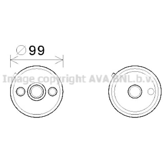 vn3358 AVA Quality Cooling Оливний радіатор двигуна