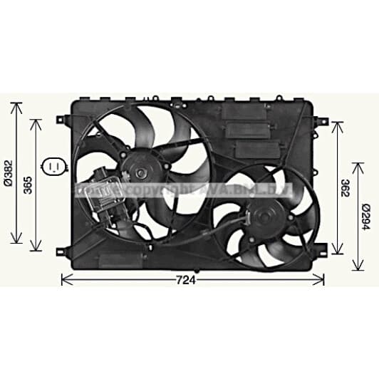 au7506 AVA Quality Cooling Вентилятор системы охлаждения двигателя