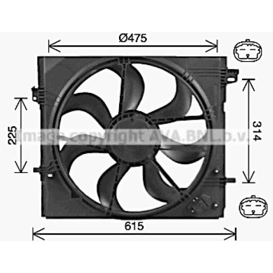 dn7540 AVA Quality Cooling Вентилятор системы охлаждения двигателя