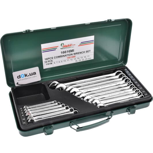 Набор ключей рожково-накидных Hans 16616MI 6-24 мм 16 шт