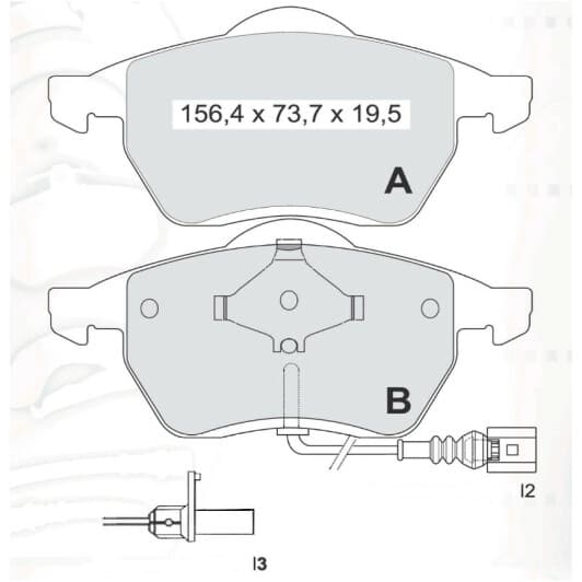 D957EI2 DAfmi Тормозные колодки