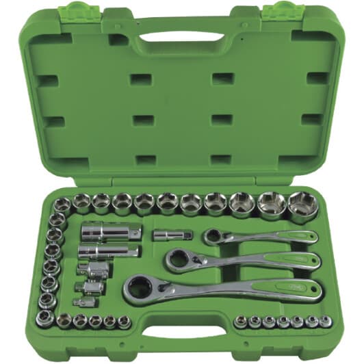 Набор торцевых головок и комплектующих JBM 52418 1/2", 3/8", 1/4" (39 пр.)