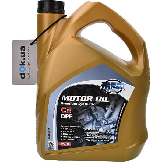 MPM Premium Synthetic C3 DPF 5W-30 (5 л) моторна олива