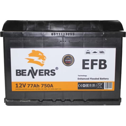 Аккумулятор Beavers 6 CT-77-R EFB 677RBEAVERSEFB