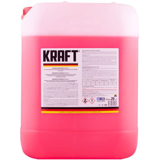 KRAFT G12+ червоний 20 л (KF124) концентрат антифризу