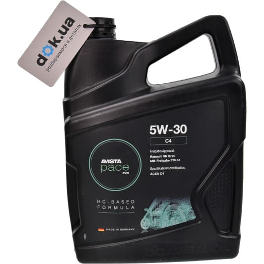 AVISTA Pace EVO C4 5W-30 (4 л) моторное масло