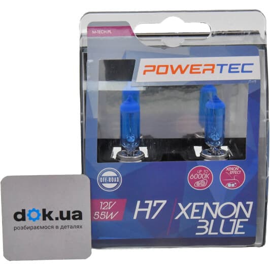 Автолампа M-TECH Xenon Blue H7 PX26d 55 W темно-голубая PTZXB7-DUO