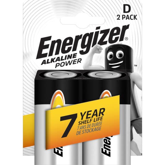 Батарейка Energizer Alkaline Power LR20AP D 1,5 V 2 шт