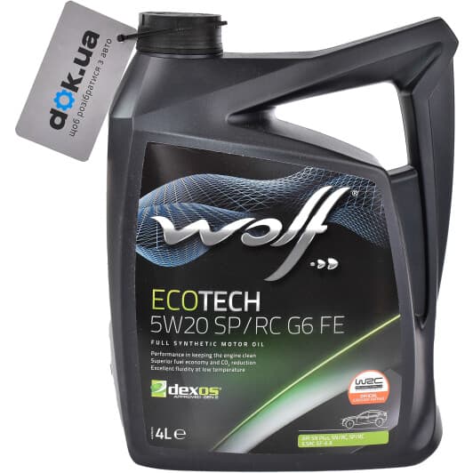 Wolf Ecotech SP/RC G6 FE 5W-20 (4 л) моторное масло