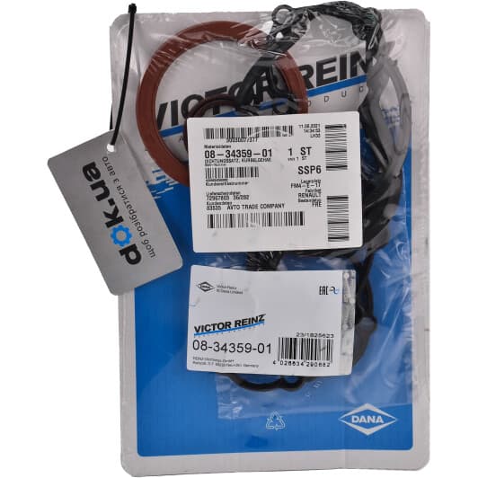 08-34359-01 Reinz Комплект прокладок блока двигателя