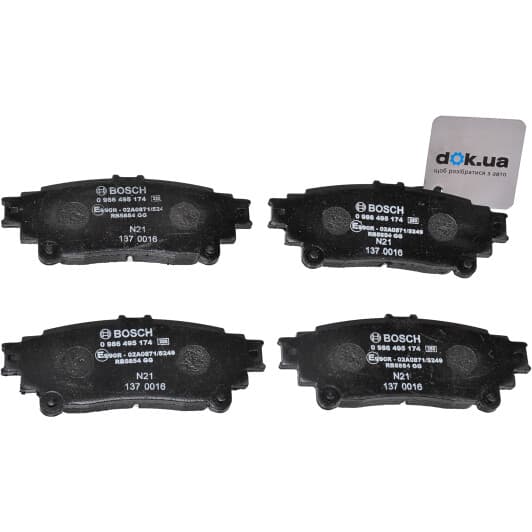 0 986 495 174 Bosch Гальмівні колодки