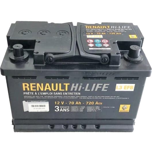 Аккумулятор Renault / Dacia 6 CT-70-R Hi-Life 7711575175