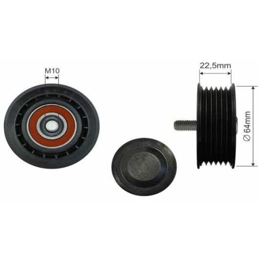 ft44588 Fast Обводной ролик поликлинового ремня