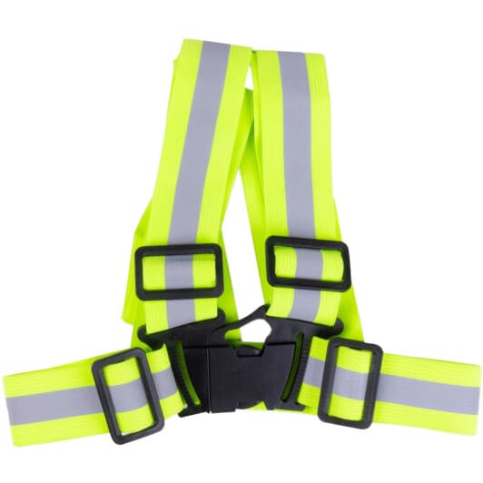 Жилет светоотражающий Amio зеленый ременной