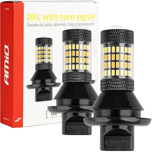 Автолампа Amio PY21W 50 W белый / оранжевый 02451