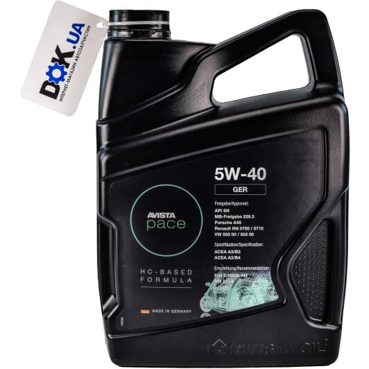 AVISTA Pace GER 5W-40 (5 л) моторное масло