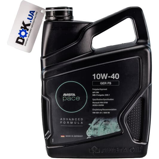 AVISTA Pace GER FS 10W-40 (4 л) моторное масло