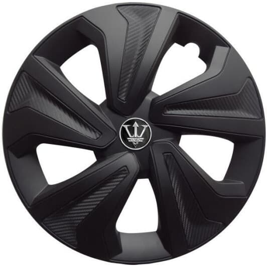 Комплект колпаков на колеса Carface Evo Kango цвет черный с карбоновой отделкой R14