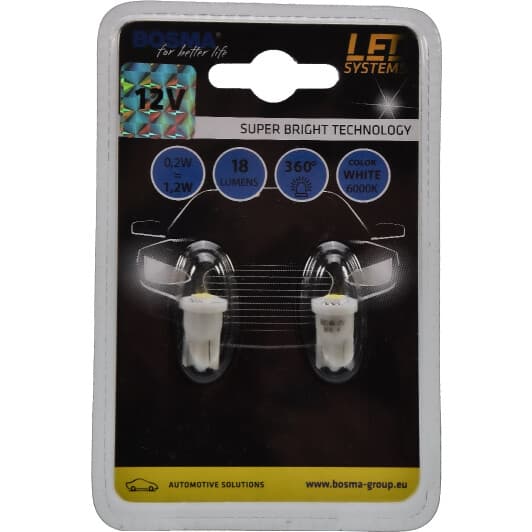Автолампа Bosma T10 белая 3970