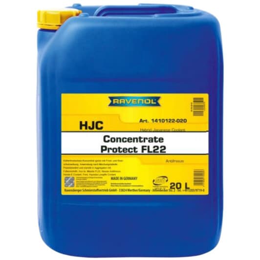 Ravenol HJC Protect FL22 G11 зеленый 20 л концентрат антифриза