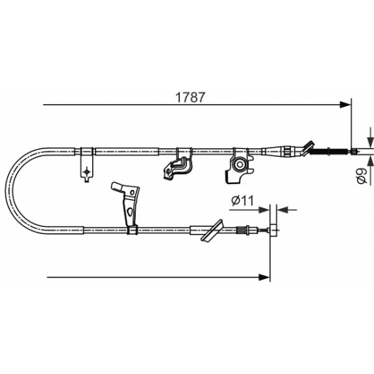 1 987 482 435 Bosch Трос ручного гальма