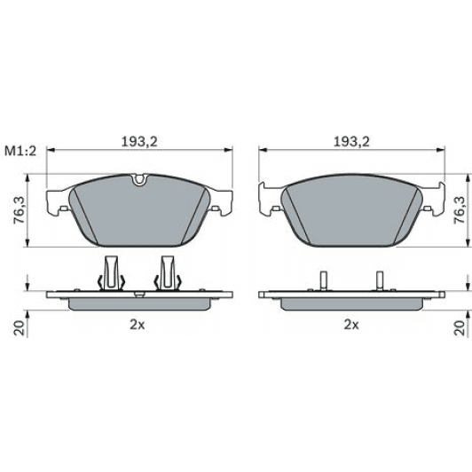 0986495374 Bosch Гальмівні колодки