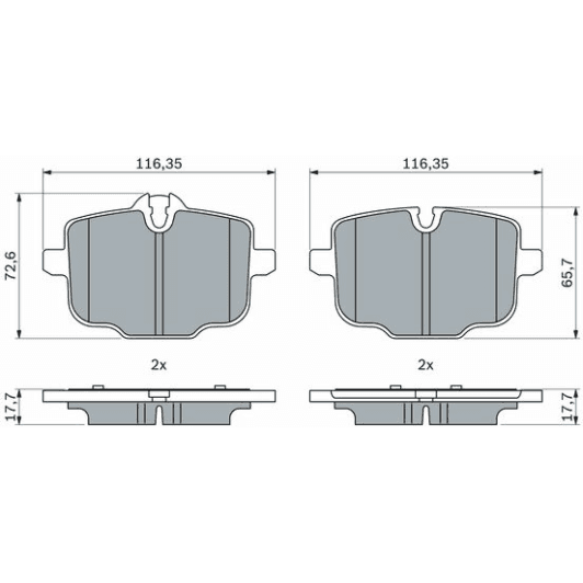 0986424922 Bosch Тормозные колодки