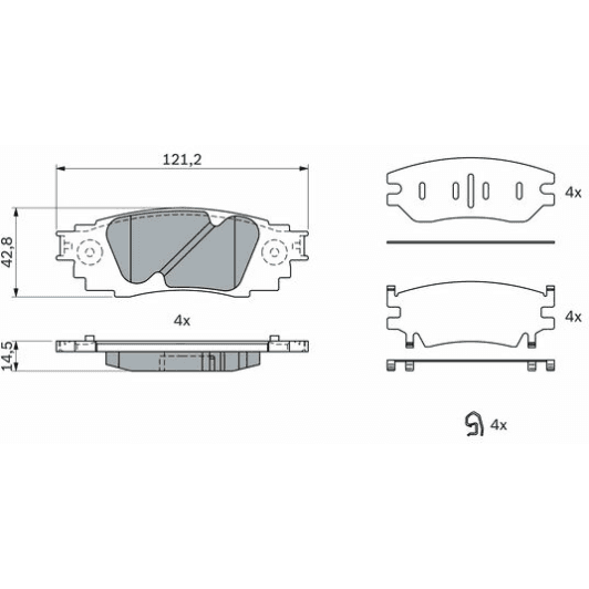 0986424927 Bosch Тормозные колодки для Lexus RX