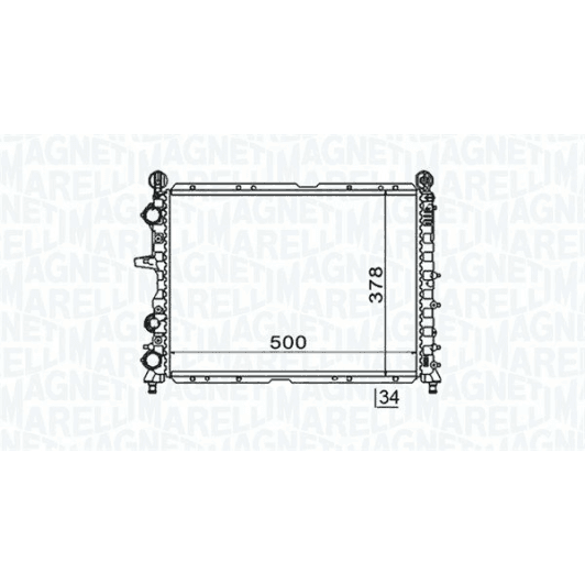 350213154600 Magneti Marelli Радиатор охлаждения двигателя