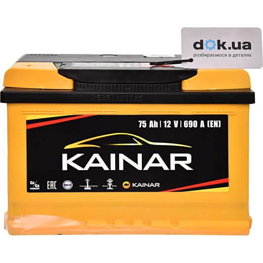 Аккумулятор Kainar 6 CT-75-L Standart+ 0752611120