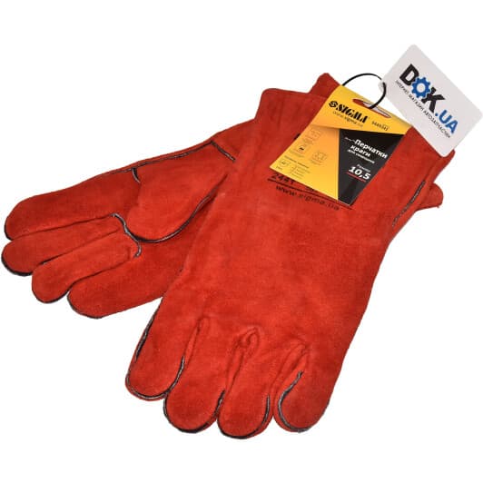 Краги Sigma кожаные класс АВ красные