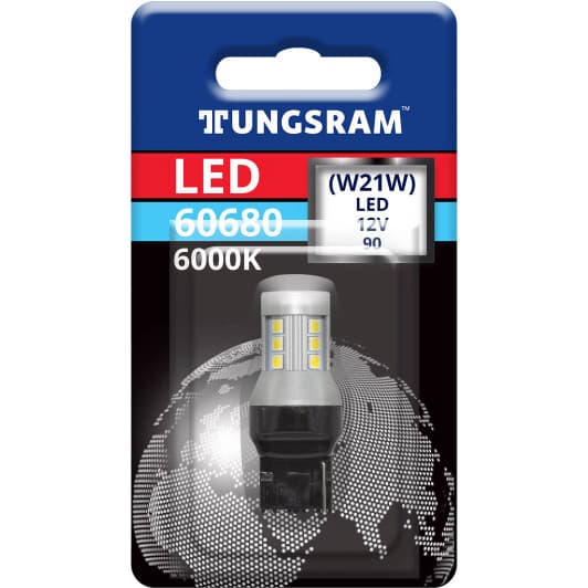 Автолампа Tungsram Miniature lamp W21W W3x16d 3 W 60680