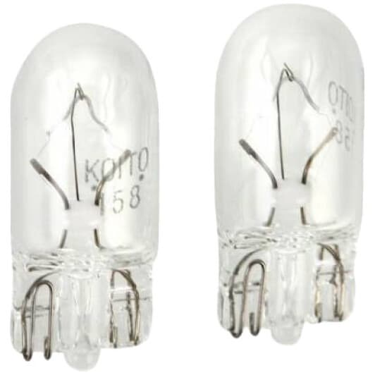 Автолампа KOITO T10 W2,1x9,5d 3,4 W прозора 1581