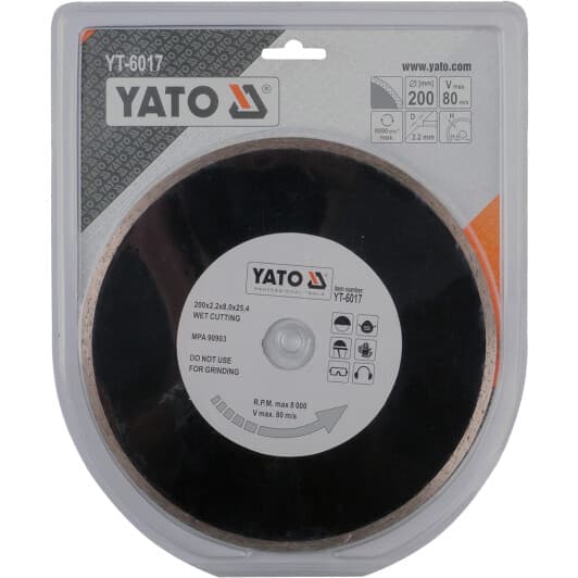 Круг відрізний Yato YT-6017 200 мм