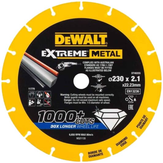 Круг відрізний DeWALT Extreme Metal DT40255 230 мм