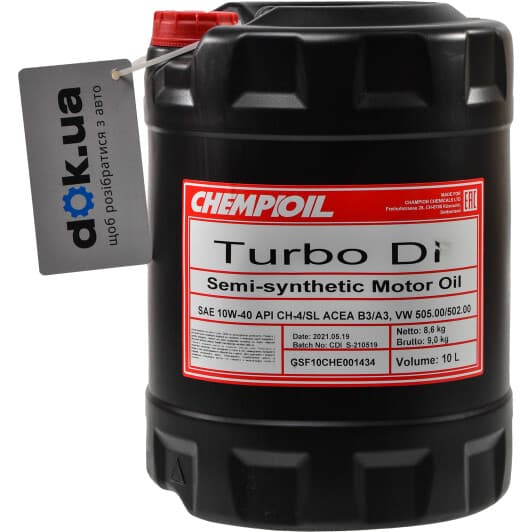 Chempioil Turbo DI 10W-40 (10 л) моторна олива
