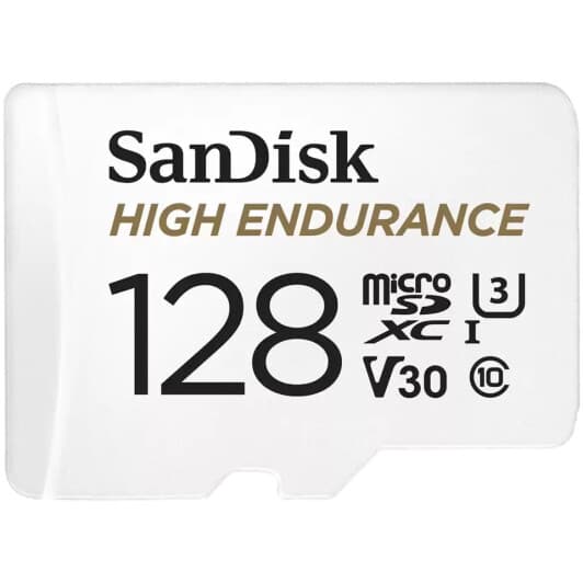 Карта пам’яті SanDisk High Endurance microSDXC 128 ГБ з SD-адаптером