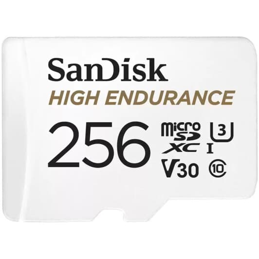 Карта пам’яті SanDisk High Endurance microSDXC 256 ГБ з SD-адаптером