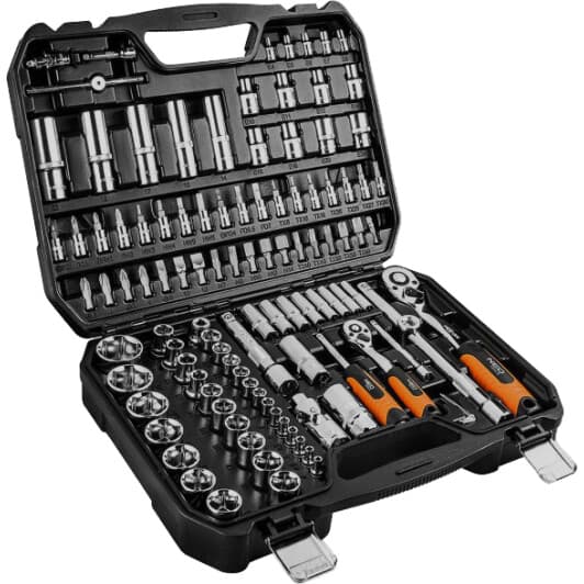 Набір торцевих головок та компонентів Neo Tools 08-666 1/2", 1/4", 5/16" (108 пр.)